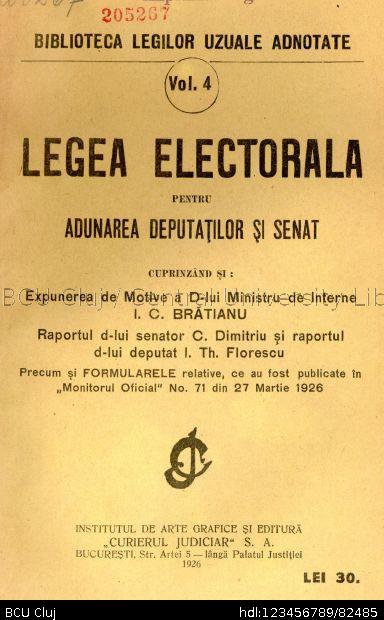 stick Alienation Airfield Biblioteca Digitala BCU Cluj: Legea electorală pentru Adunarea Deputaţilor  şi Senat